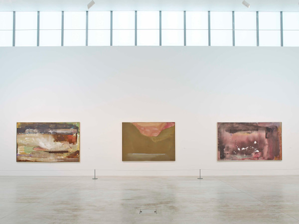 An installation photo of "Making Painting: Helen Frankenthaler and J.M.W. Turner"