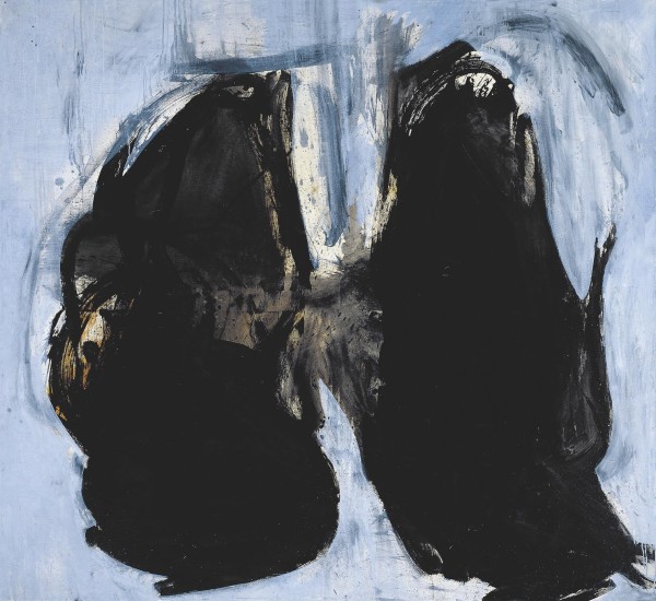 A painting by Robert Motherwell, titled "A Sculptor’s Picture, with Blue," from 1958