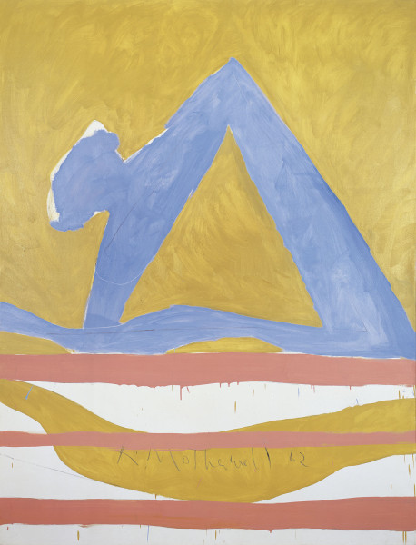 A painting titled "Summertime in Italy No. 28" by artist Robert Motherwell