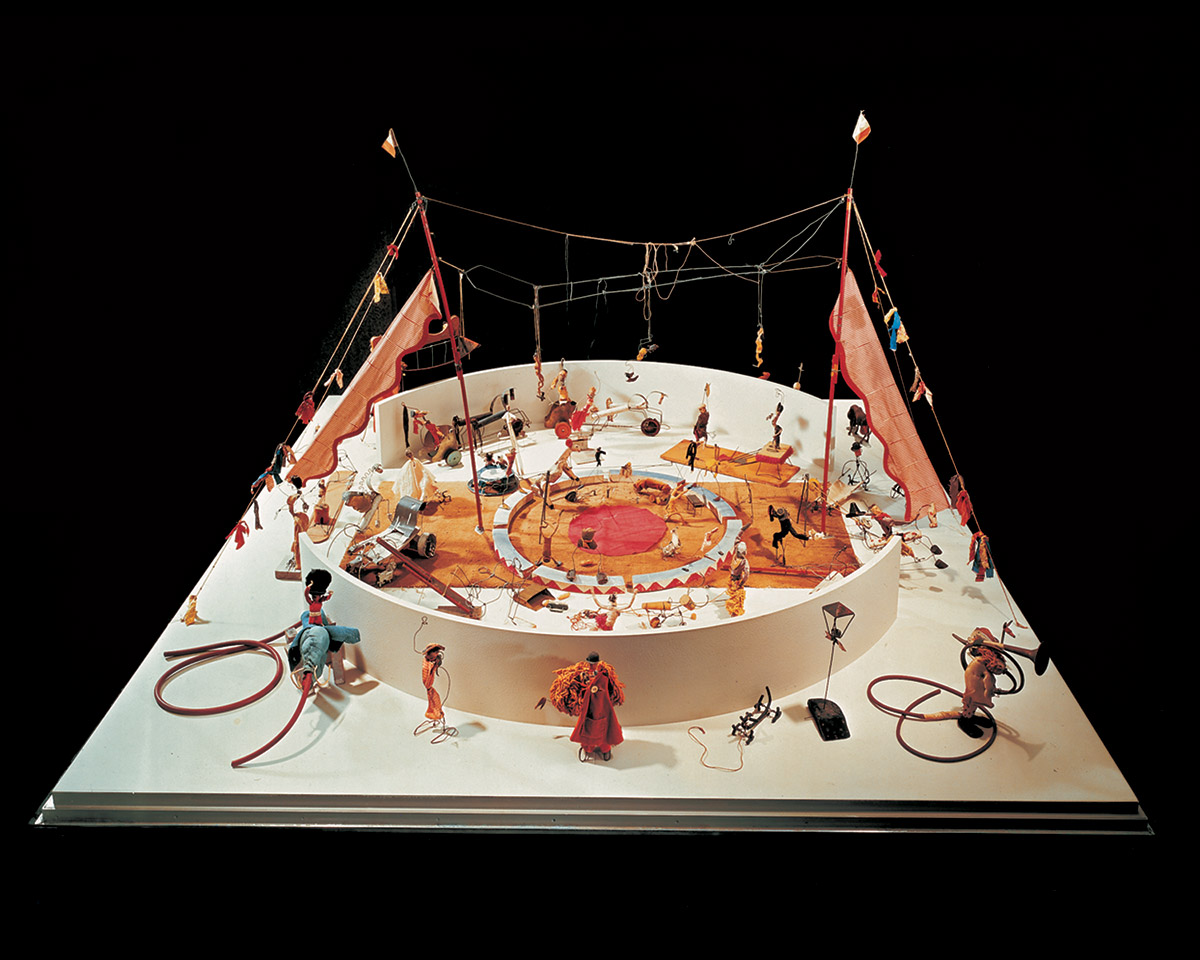 Installation view from 1985, "Calder’s Circus"
