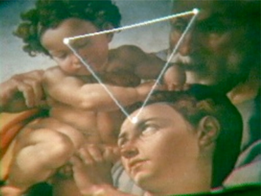 Juan Downey, off-air video still from "Information Withheld"