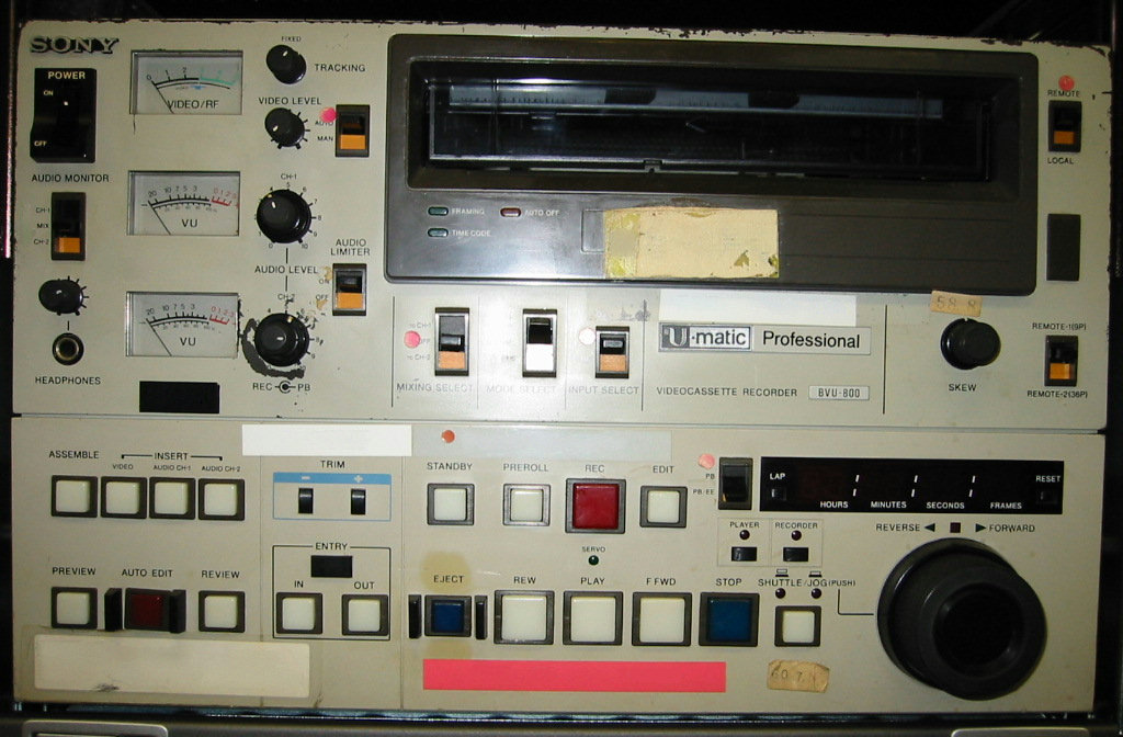 SONY BVU-800 U-matic Video Tape Recorder