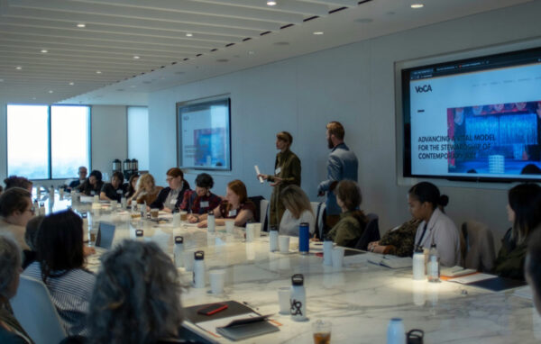 Photograph of VoCA Artist Interview Workshop held at LACMA in 2020