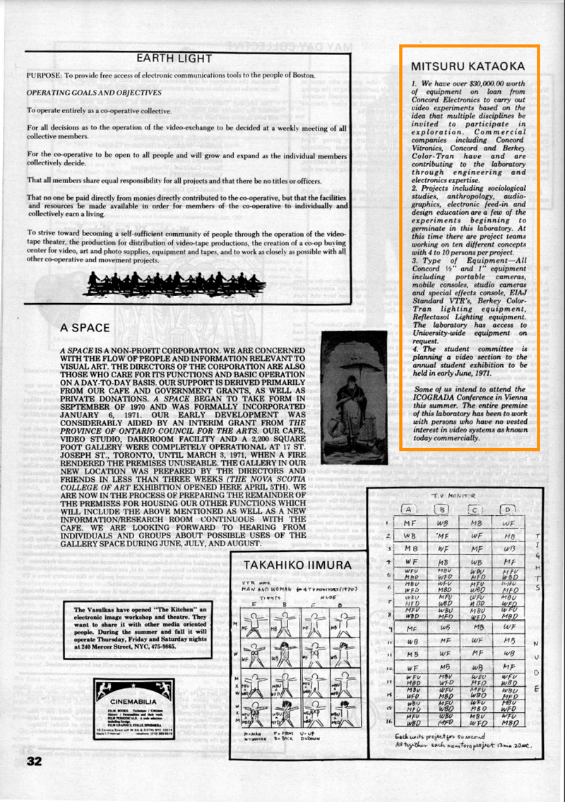 page of a news publication with several texts and images in black and white
